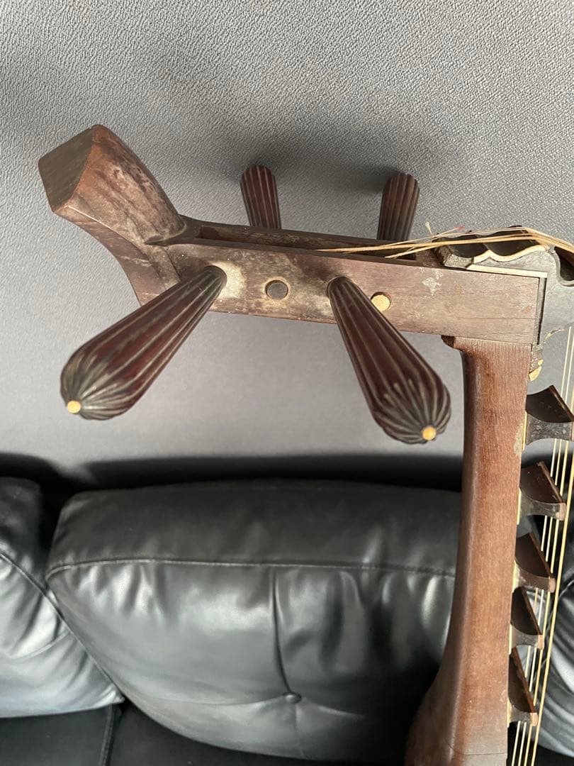 ②レア 筑前琵琶 四弦五柱 マンモス装飾 和楽器 弦楽器