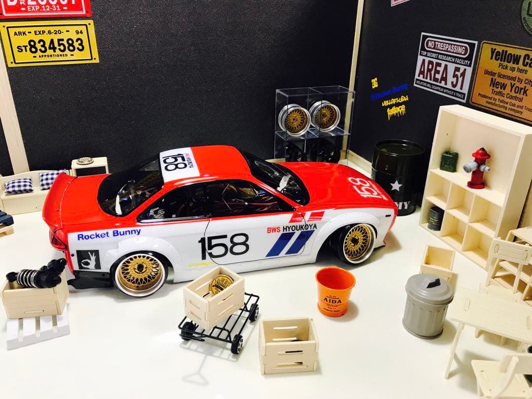 ラジコン　ドリフト　Rocket Bunny S14 ラジコンボディ