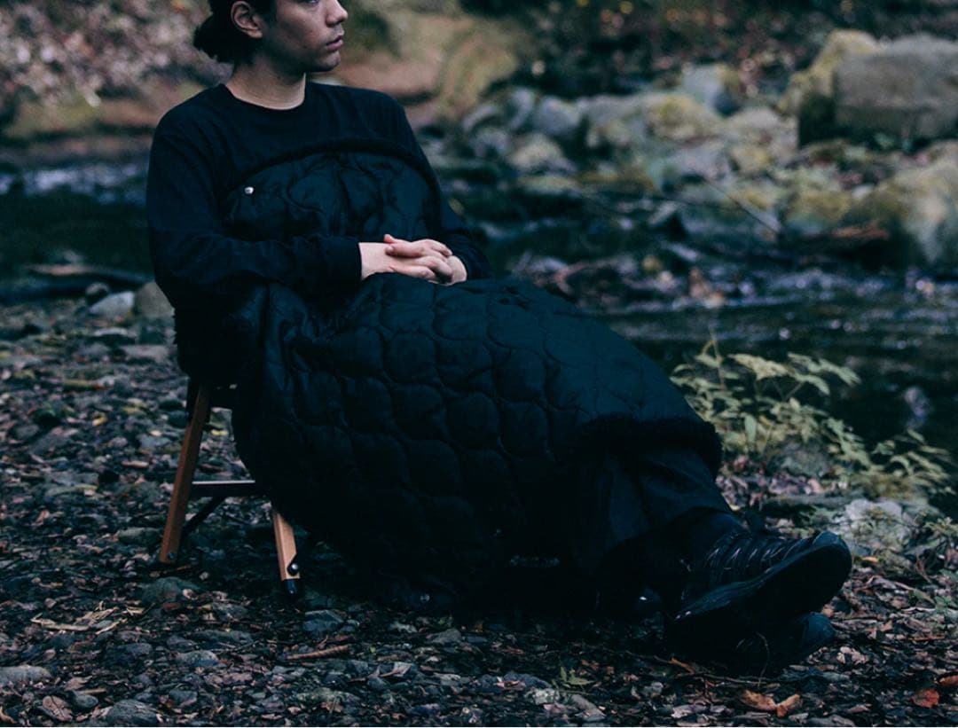 LUGH 魔法瓶ブランケットSサイズ (6層/グラフェン) ミッドナイトブラック