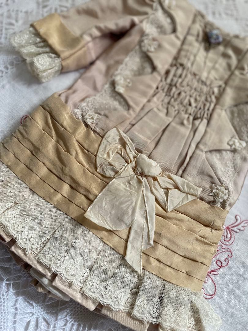 ♡ アンティークビスクドール さんのドレス♡ アンティークドールドレス
