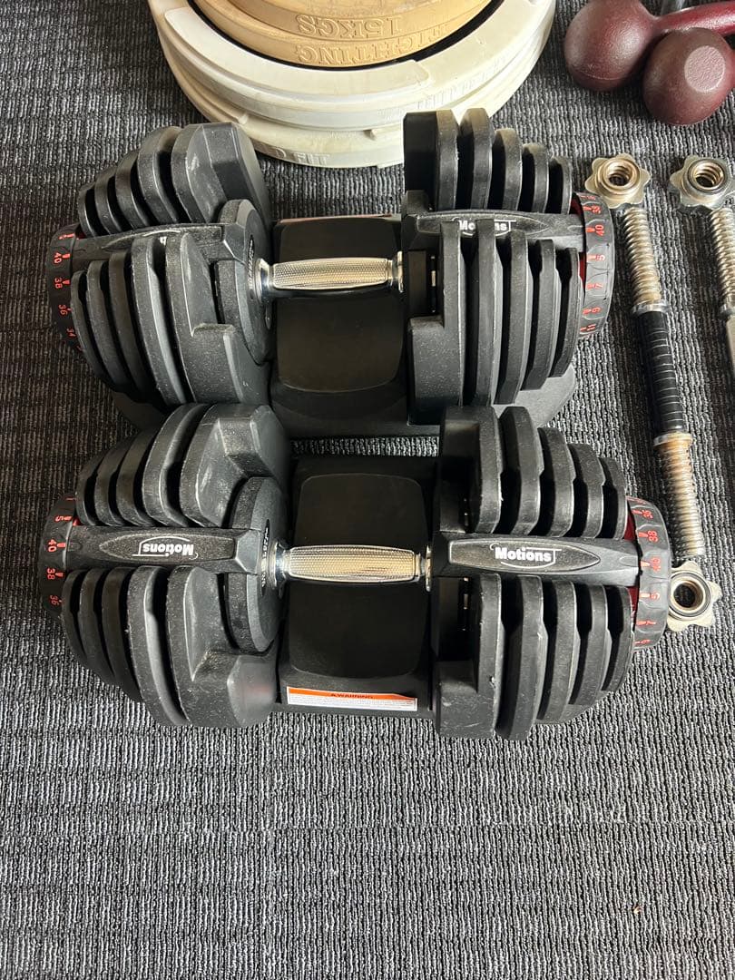 ホームジムセット　バーベル　ダンベル　可変式　最終　別途発送有