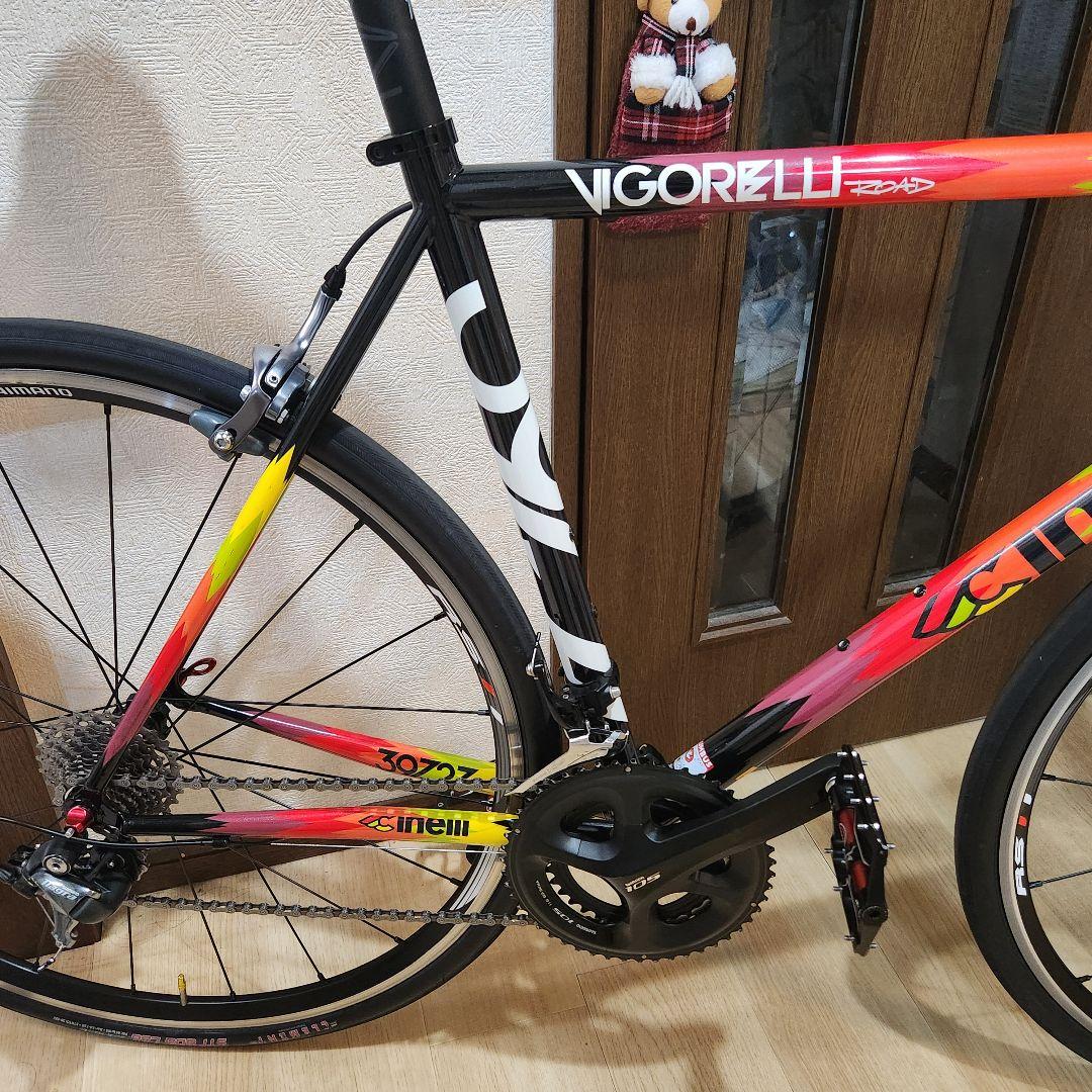 引き取りのみ　VIGORELLI ロードバイク 105 クロモリフレーム