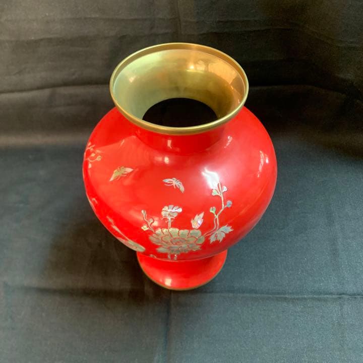 螺鈿細工　朝鮮　壺　花瓶　工芸品　アンティーク