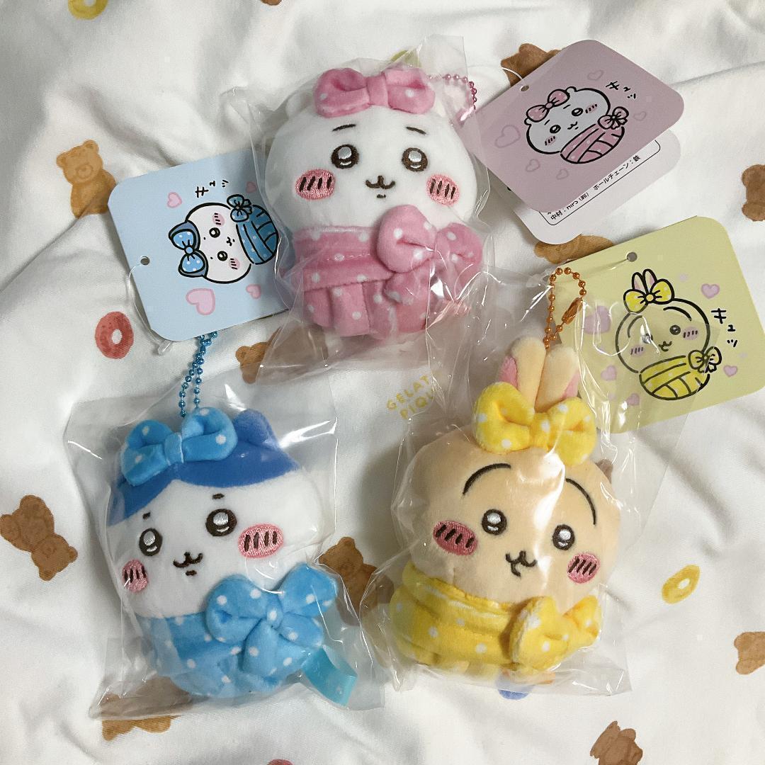 【国内正規品】ちいかわ キュッ おくるみぷちミニマスコット 3点セット