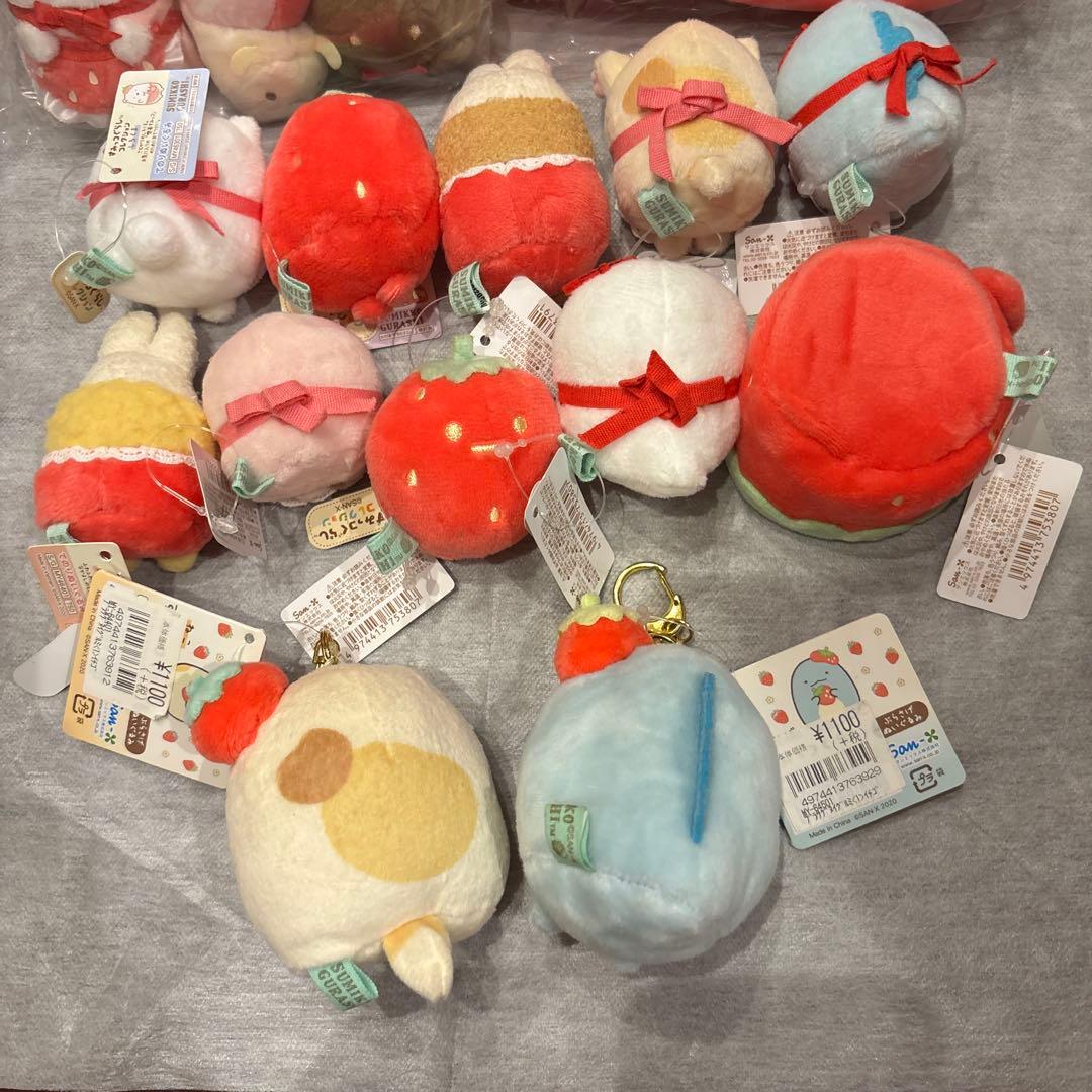 すみっコぐらし 喫茶すみっコいちごフェア 受注生産　てのりぬいぐるみ
