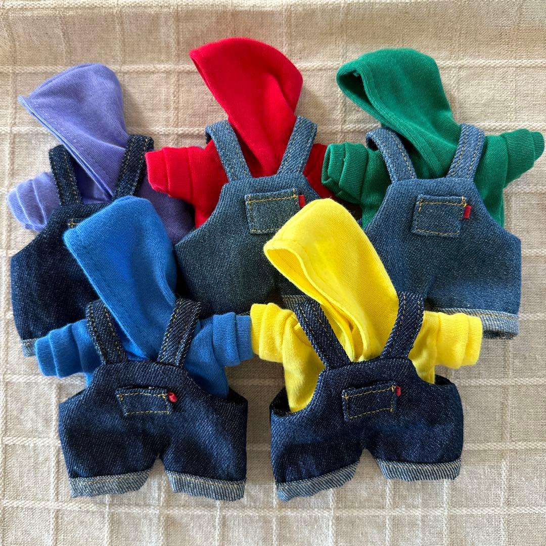 確認用ちびぬいちゃんのパーカー＆オーバーオール