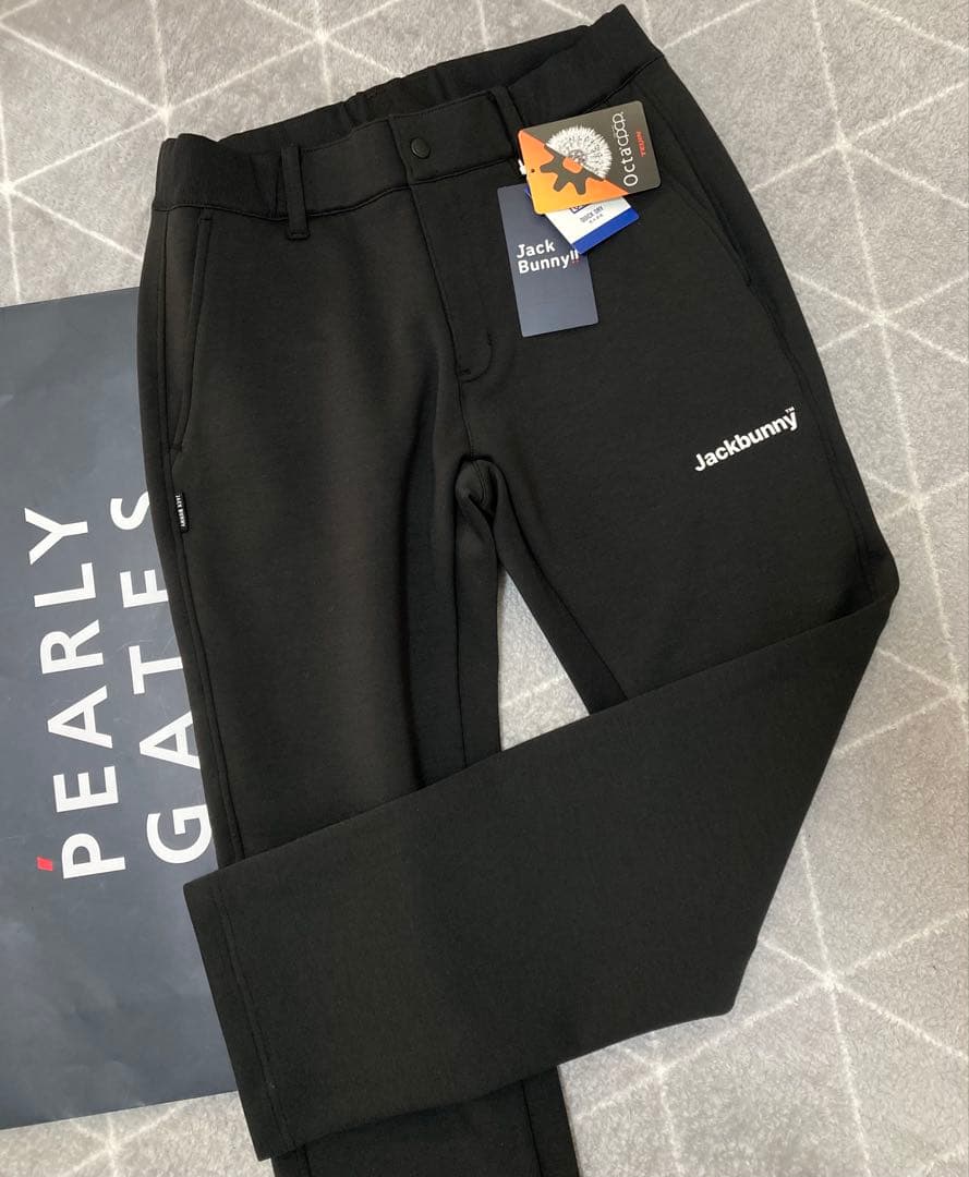 新品 パーリーゲイツ ジャックバニー オクタ裏地付きダンボールパンツ(6)LL黒