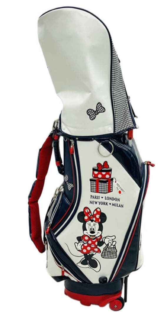 稀少美品！廃盤Disneyディズニーミニーマウス キャディバッグ キャスター付