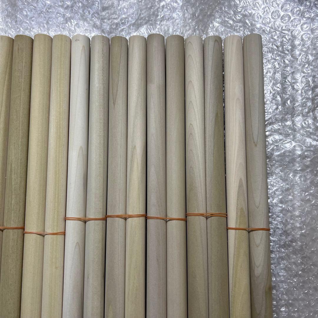 h6+h65 太鼓の達人マイバチ作成用 朴Φ2.0×40cm　10セット 色ムラ