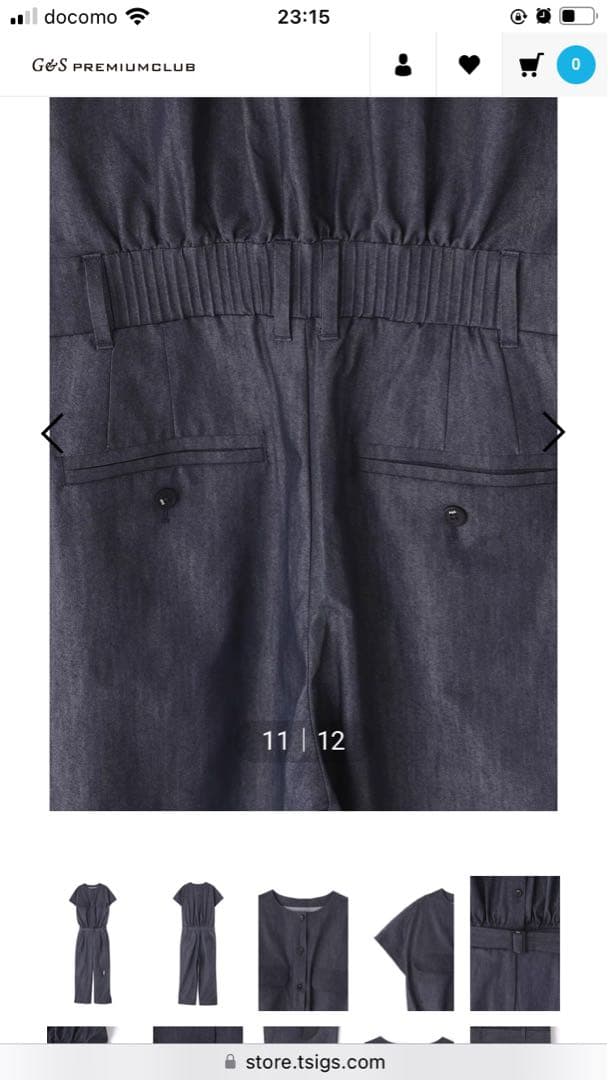 お値下げ！新品！【PGG】リサイクルポリデニムストレッチ ジャンプス