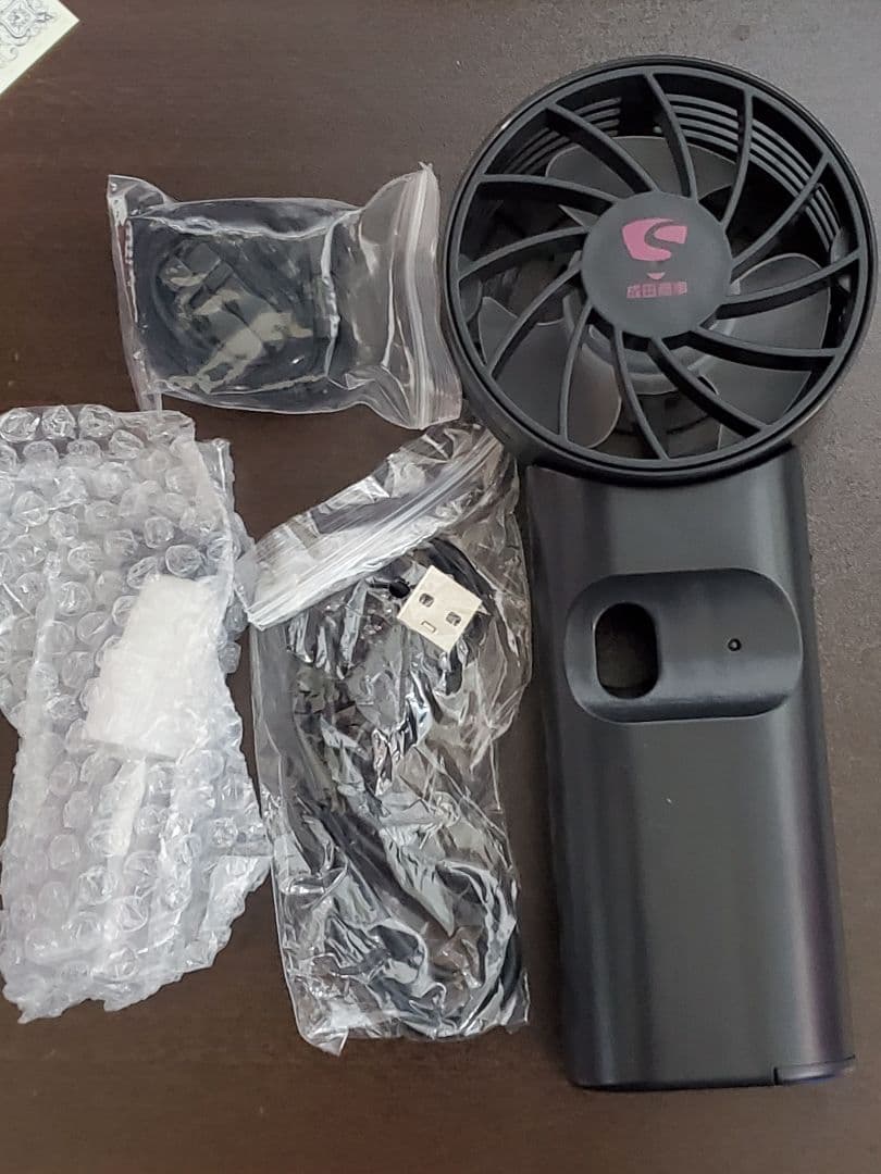 新品未使用　成田昭次　成田商事 ミストハンディファン 　ブラック ROCKON