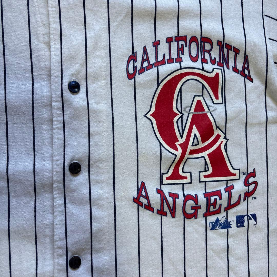 ユニフォーム ベースボール 野球 CA エンジェルス 縦縞 USA製 古着