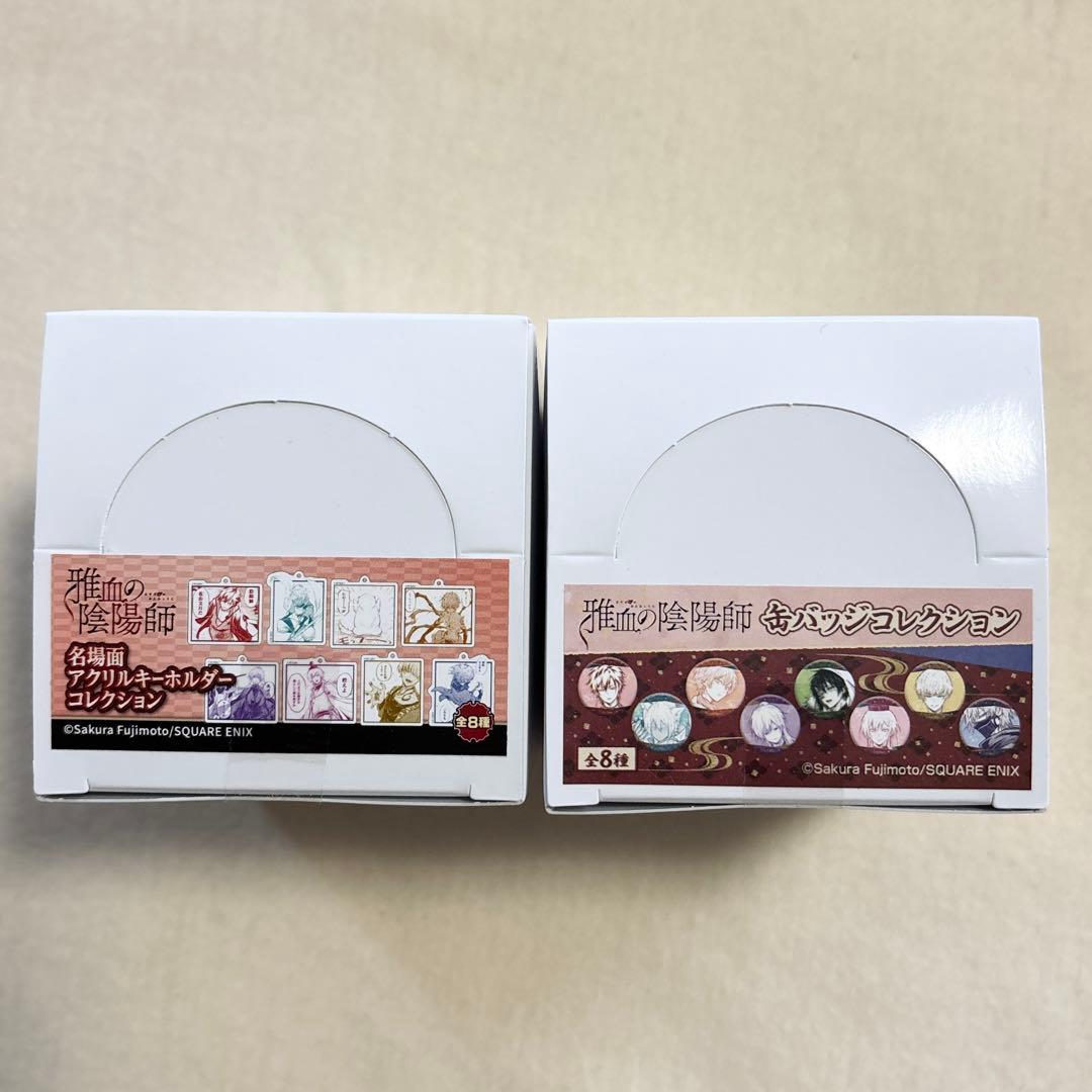 雅血の陰陽師　メディコス　ポップアップ　缶バッジ　アクリルキーホルダー　box