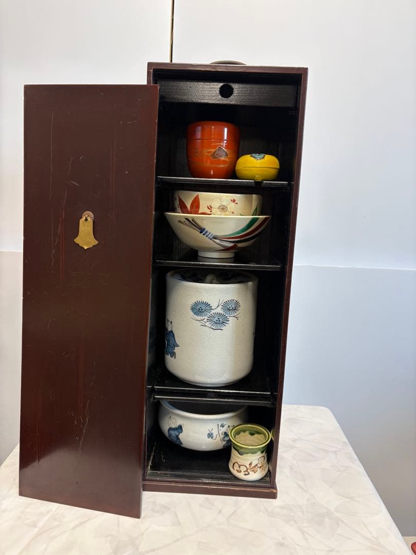 【少々傷有り】【おすすめセット】茶道具、茶箱セット ✨ガハハ本舗お宝倉庫市✨