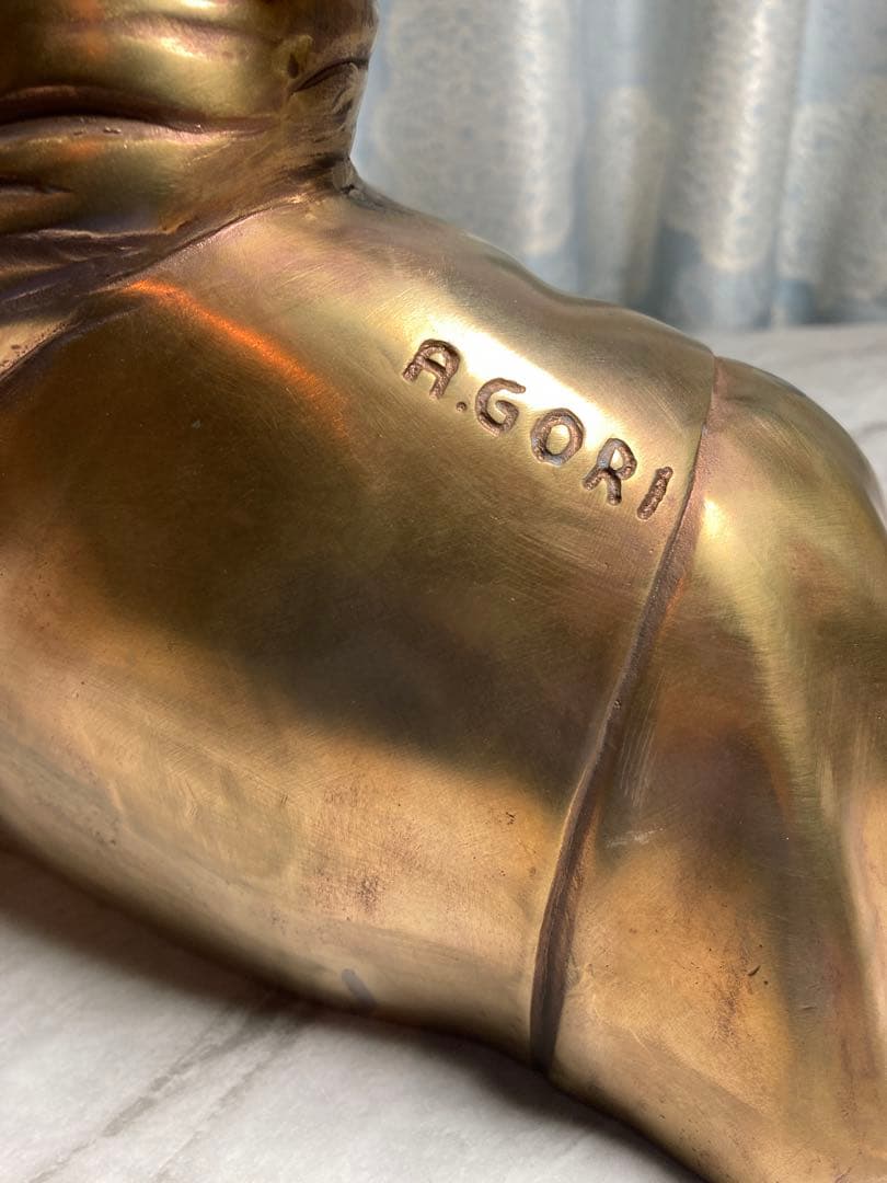 A.GORI　 真鍮製　女性胸像