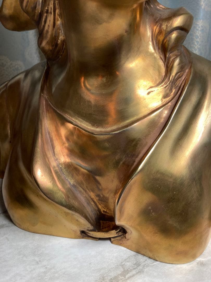 A.GORI　 真鍮製　女性胸像