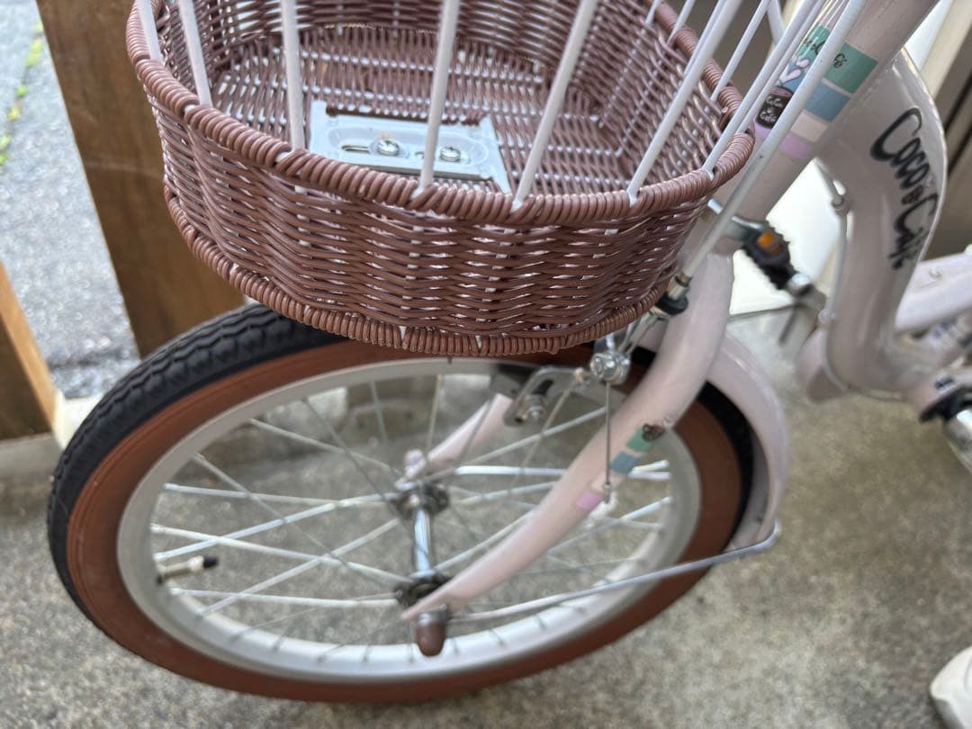 【受け取り限定】Coco Cafe 子供用自転車 ピンク　ブラウン　18インチ