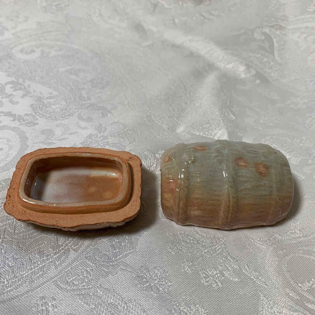 茶道具　香合　萩焼深川本窯　十二代田原陶兵衛
