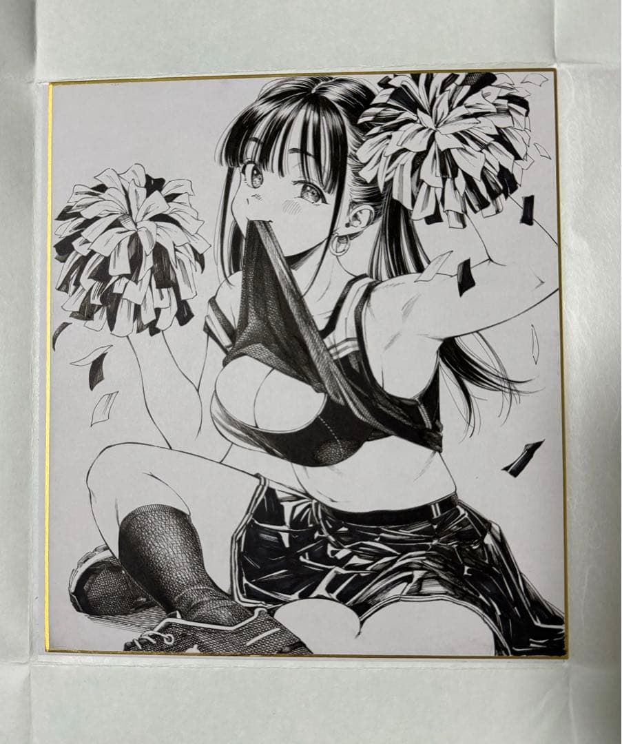 ガガイモ　会場限定品　抽選当選品　直筆色紙　個展　黒網美人　黒髪美少女