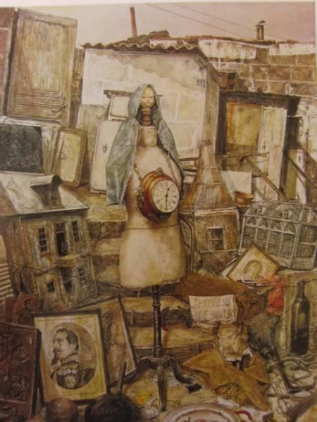 藤田嗣治、「《Je reviens de suite》」、希少画集の額装画