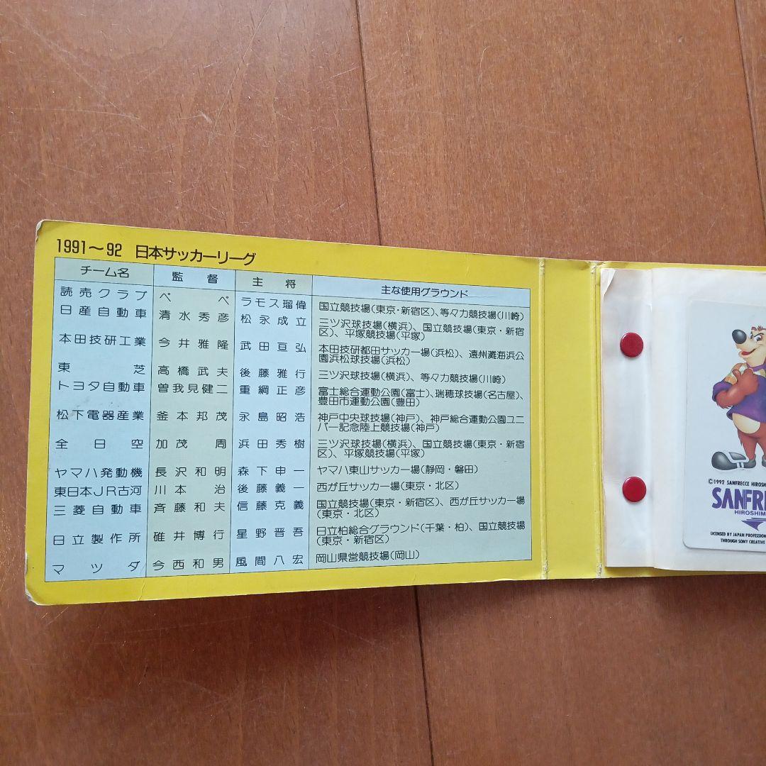 ‘91-‘92 サッカーカードホルダー　Jリーグ　サッカーカード付き
