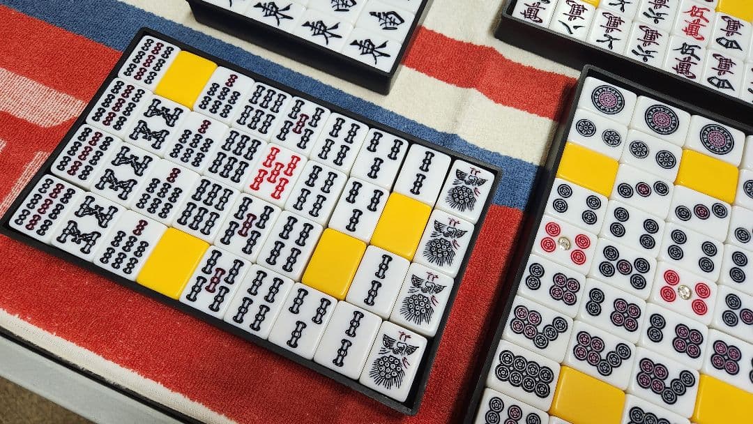 特大 麻雀牌一式 Lサイズ マージャンパイ 麻雀一式 まーじゃんぱい Ｌサイズ