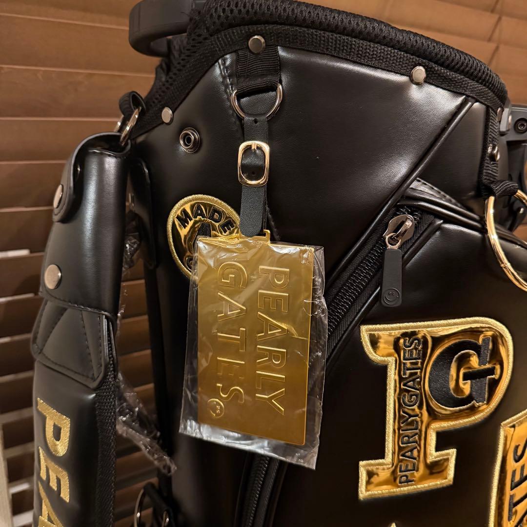 【即発送】PEARLY GATESパーリーゲイツ キャディバッグ ゴルフ 黒金