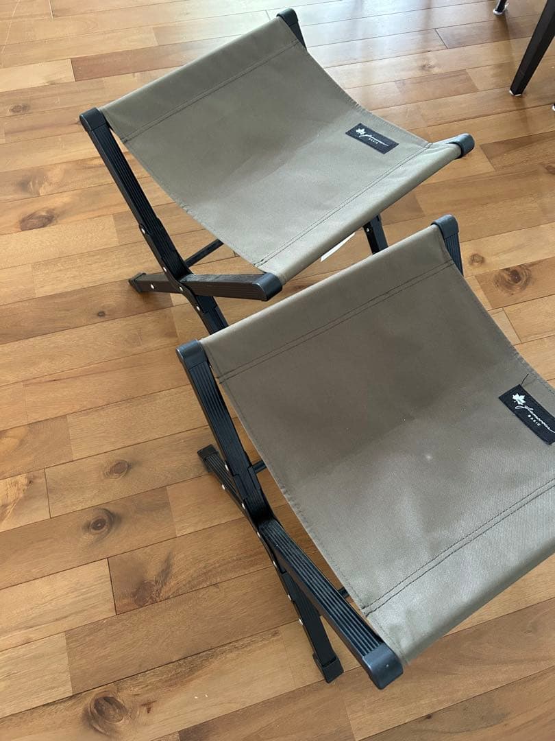 【ロゴス】カーキ 折りたたみチェア　2点セット