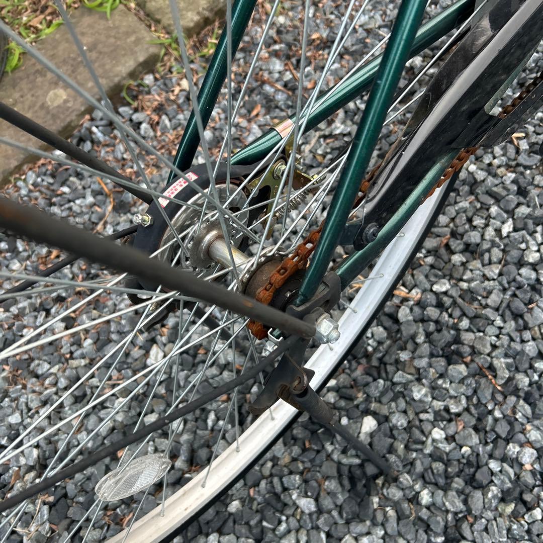 ALMO 自転車　27インチ　￼グリーン シティサイクル スチールフレーム