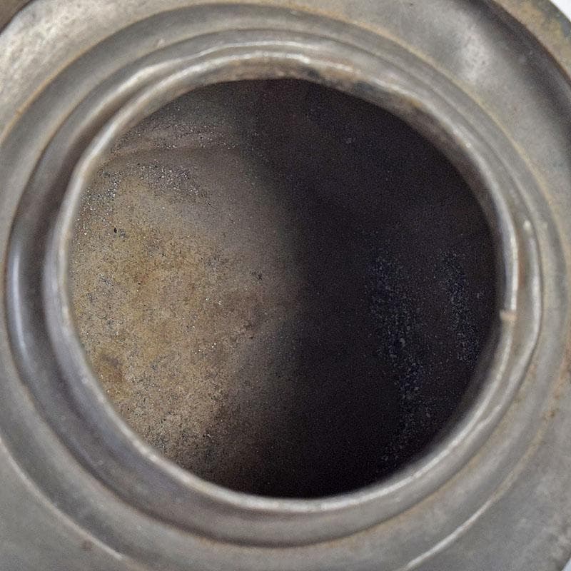 BLACK　中国　古錫　人物文　八角湯沸かし　急須　V　8087