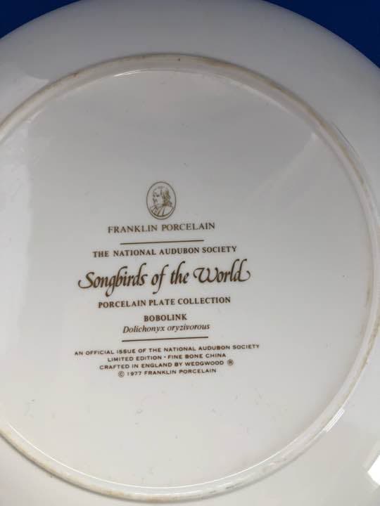 希少★ウェッジウッド製 飾り皿鳴き鳥シリーズ