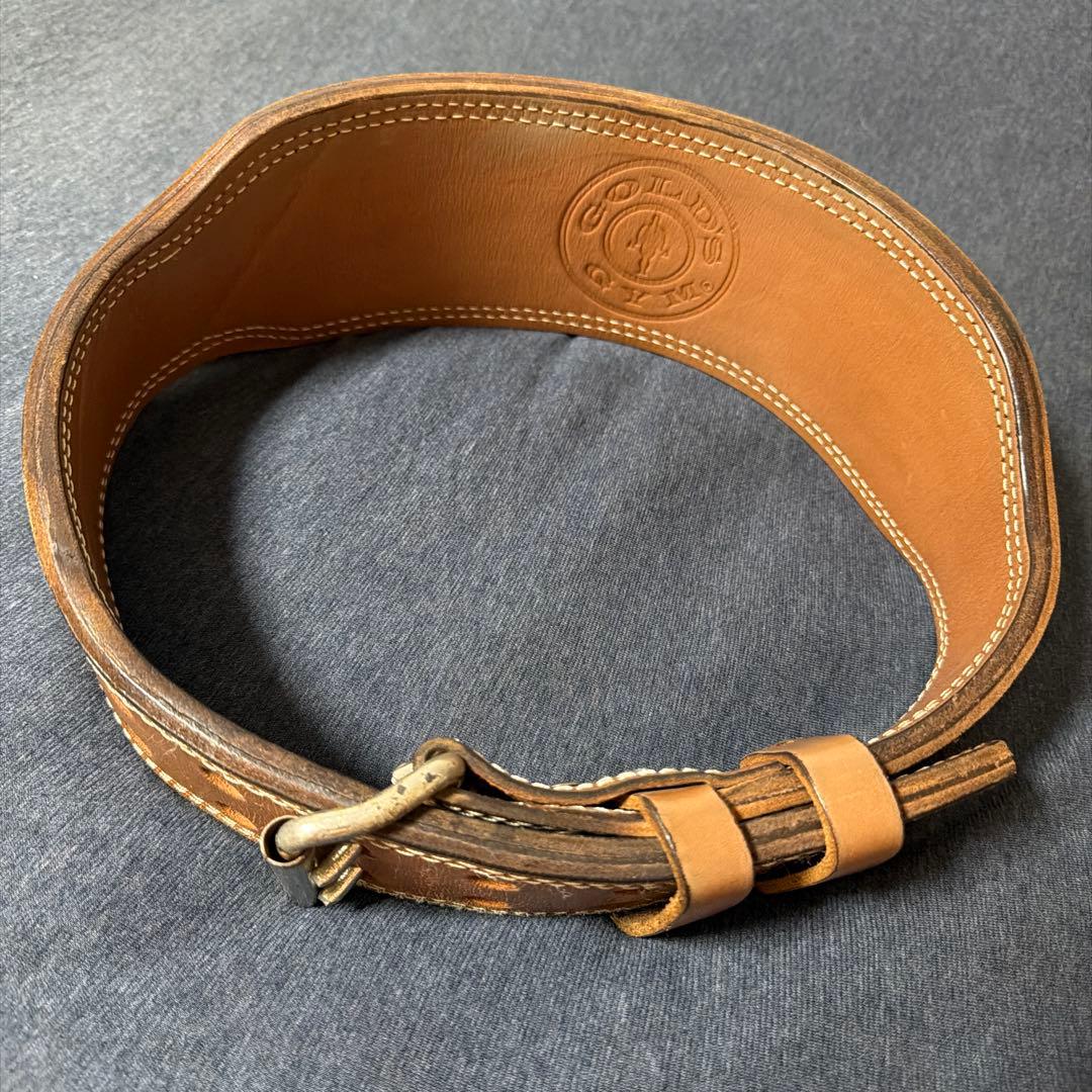 【美品】【Mサイズ】GOLD'S GYM プロレザーベルト