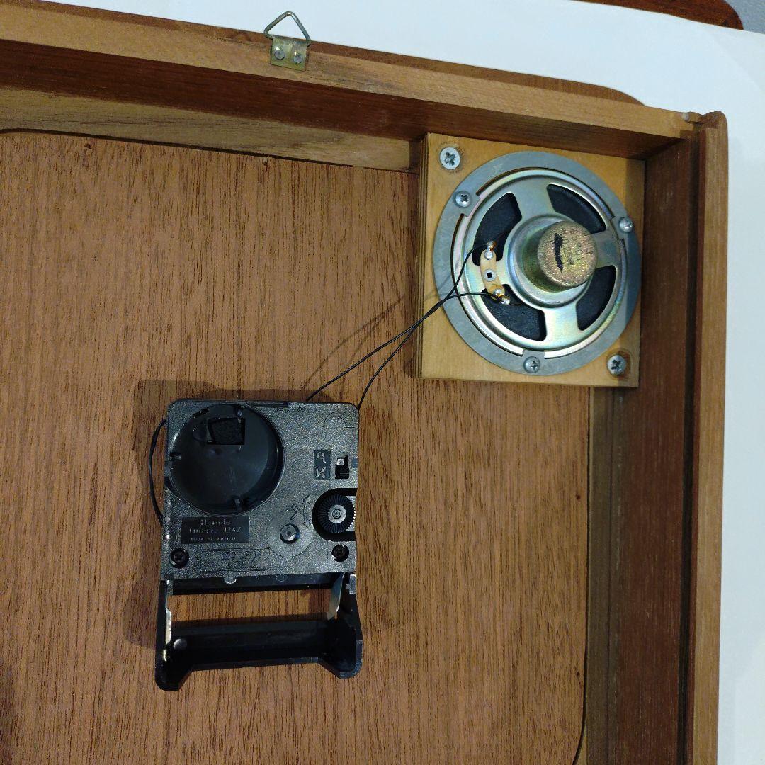 チーク材　壁掛け時計　デンマーク製　動作確認済み　1960年代　ヴィンテージ