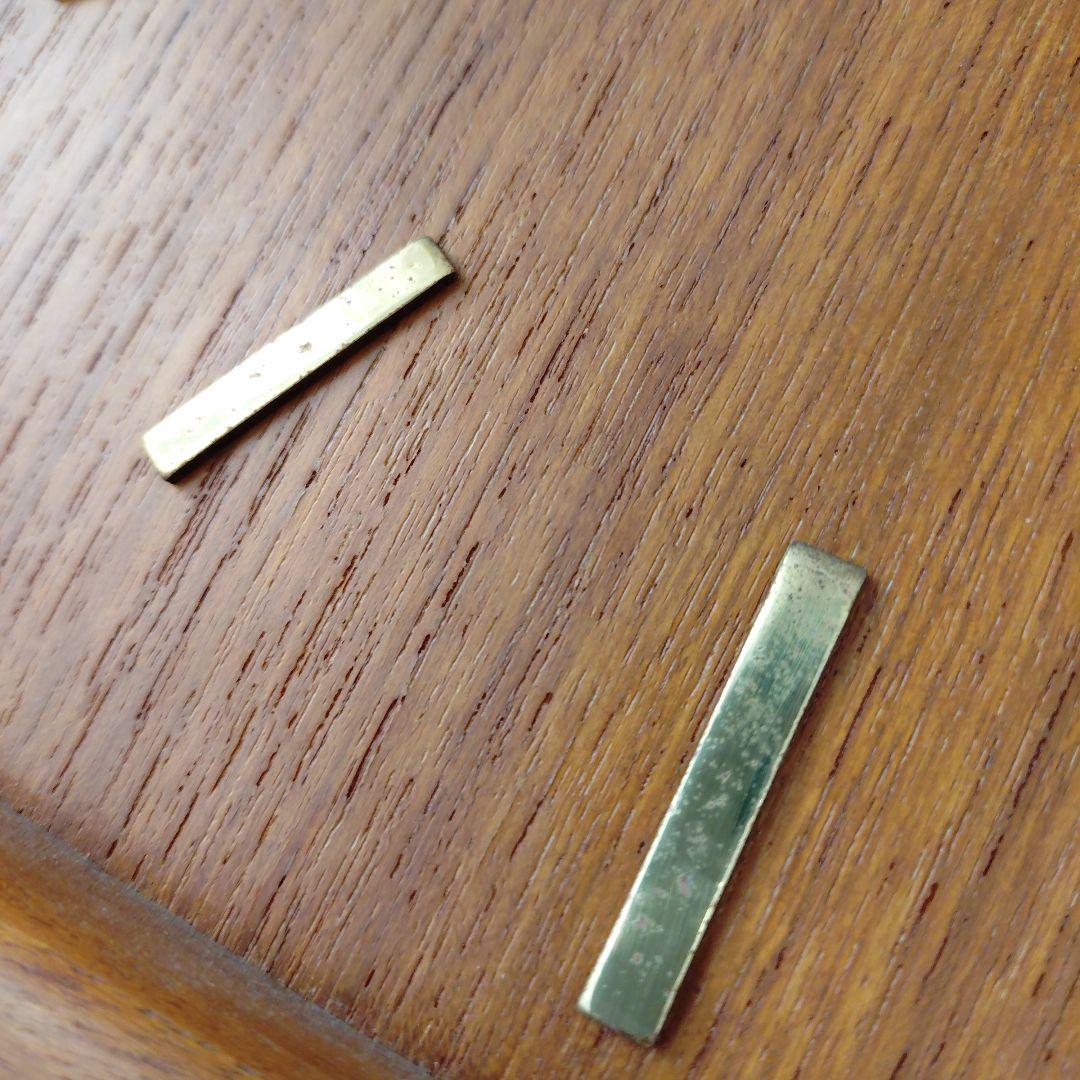 チーク材　壁掛け時計　デンマーク製　動作確認済み　1960年代　ヴィンテージ