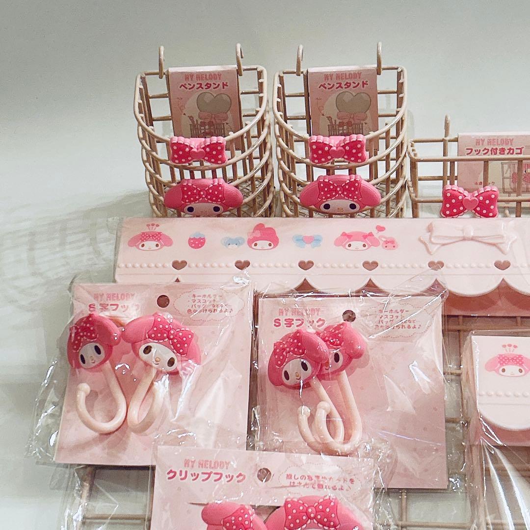 未使用 サンリオ マイメロディ 推しを可愛く飾り隊 ワイヤーネット ９点