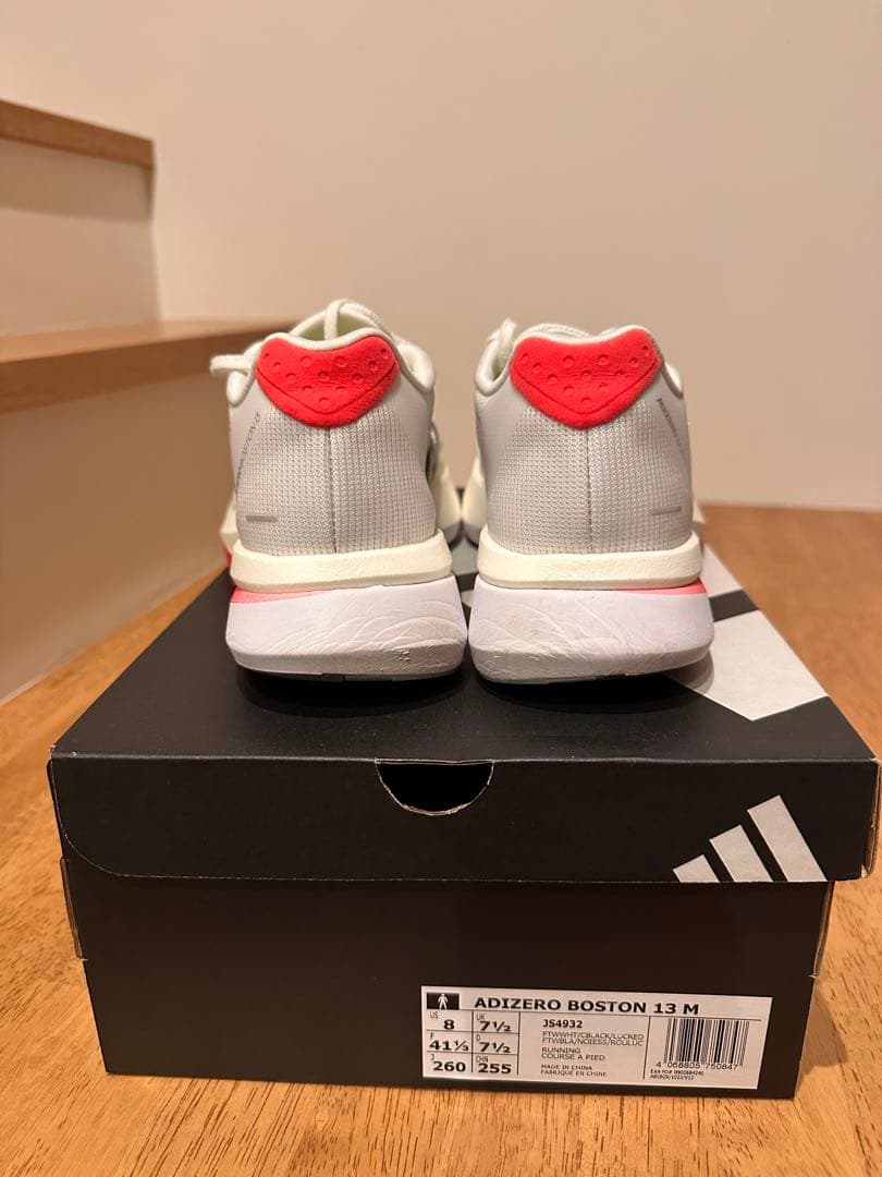 ADIZERO BOSTON 13 M ホワイト/ブラック/レッド