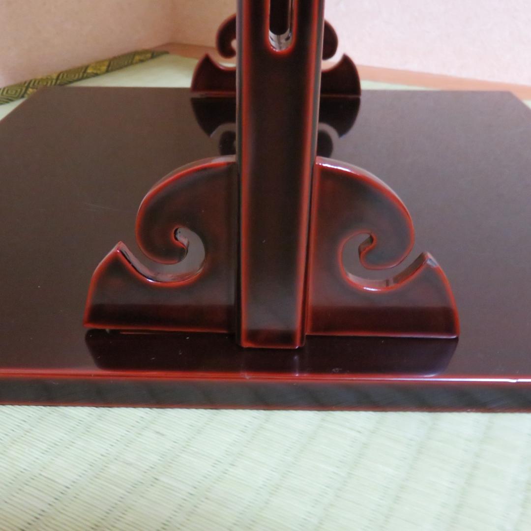 而妙斎好 黒真塗 四方棚 富悦作 スレあり 茶道具 棚