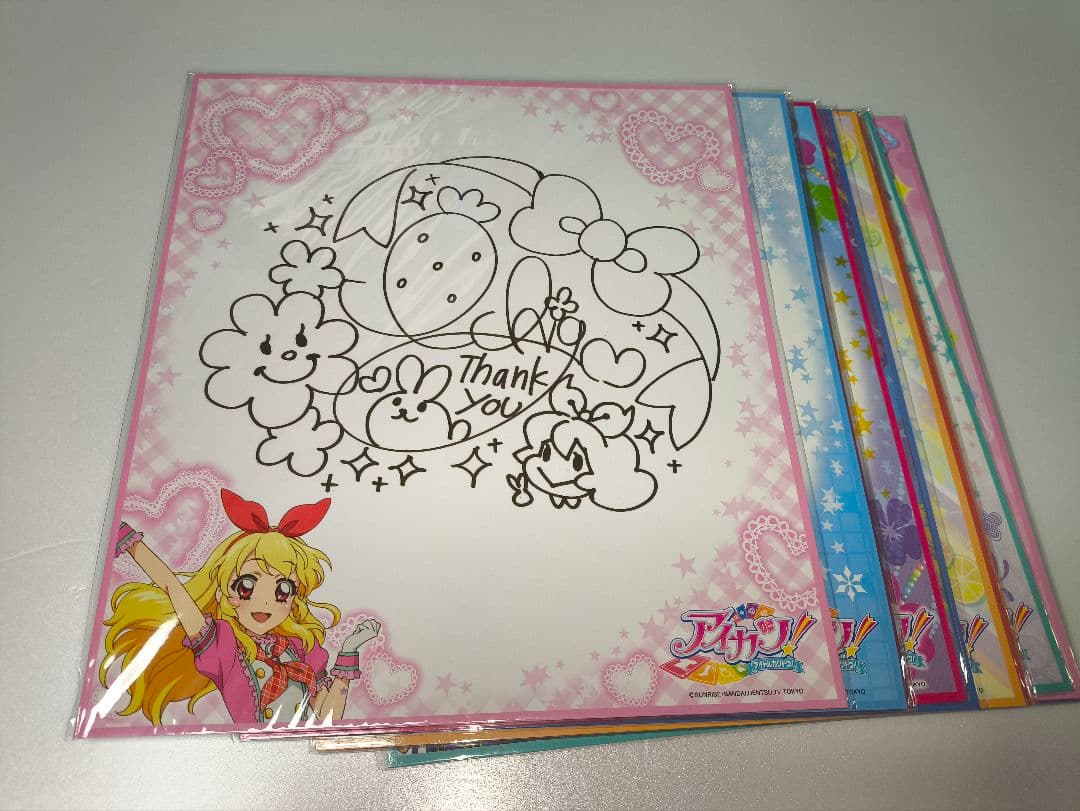 アイカツ　星宮いちご　他　色紙13枚 クリアポスター2枚　おふろポスター1枚