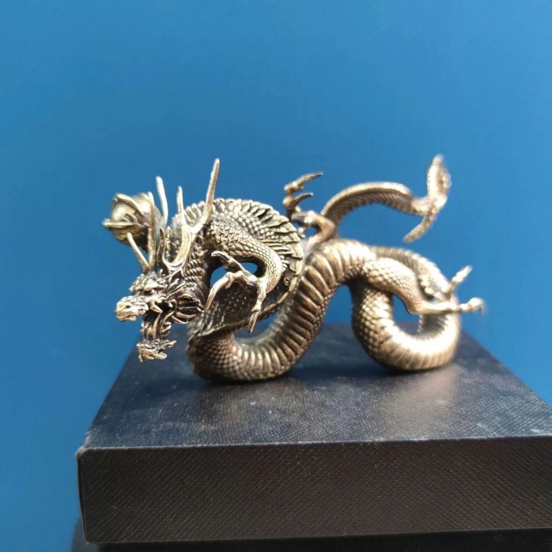 銅製 神龍 中国龍 鎮宅 辟邪 開運 風水 招財 装飾品 工芸品 置物