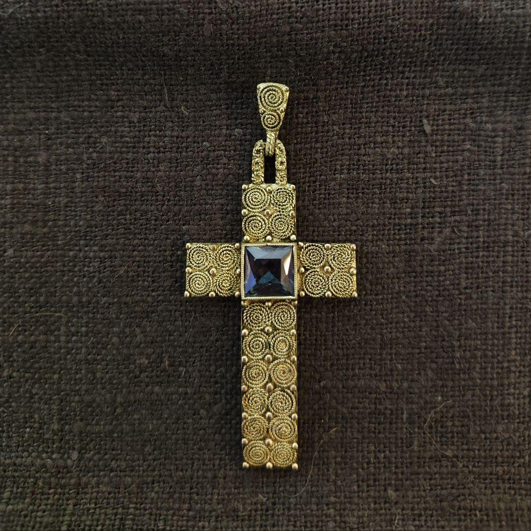 テオドール・ファーナー フィリグリー クロス　アンティーク　ジュエリー　十字架