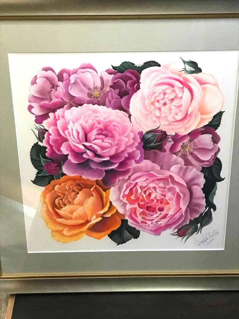 内藤紀子オウス　NORIKO NAITO OWUSU 「薔薇物語」 パステル画