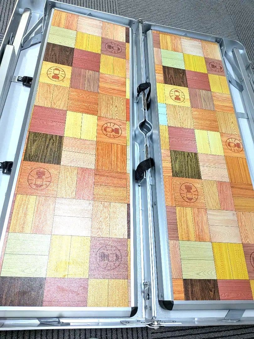 Coleman ナチュラルモザイクテーブル&チェアセット　6人用