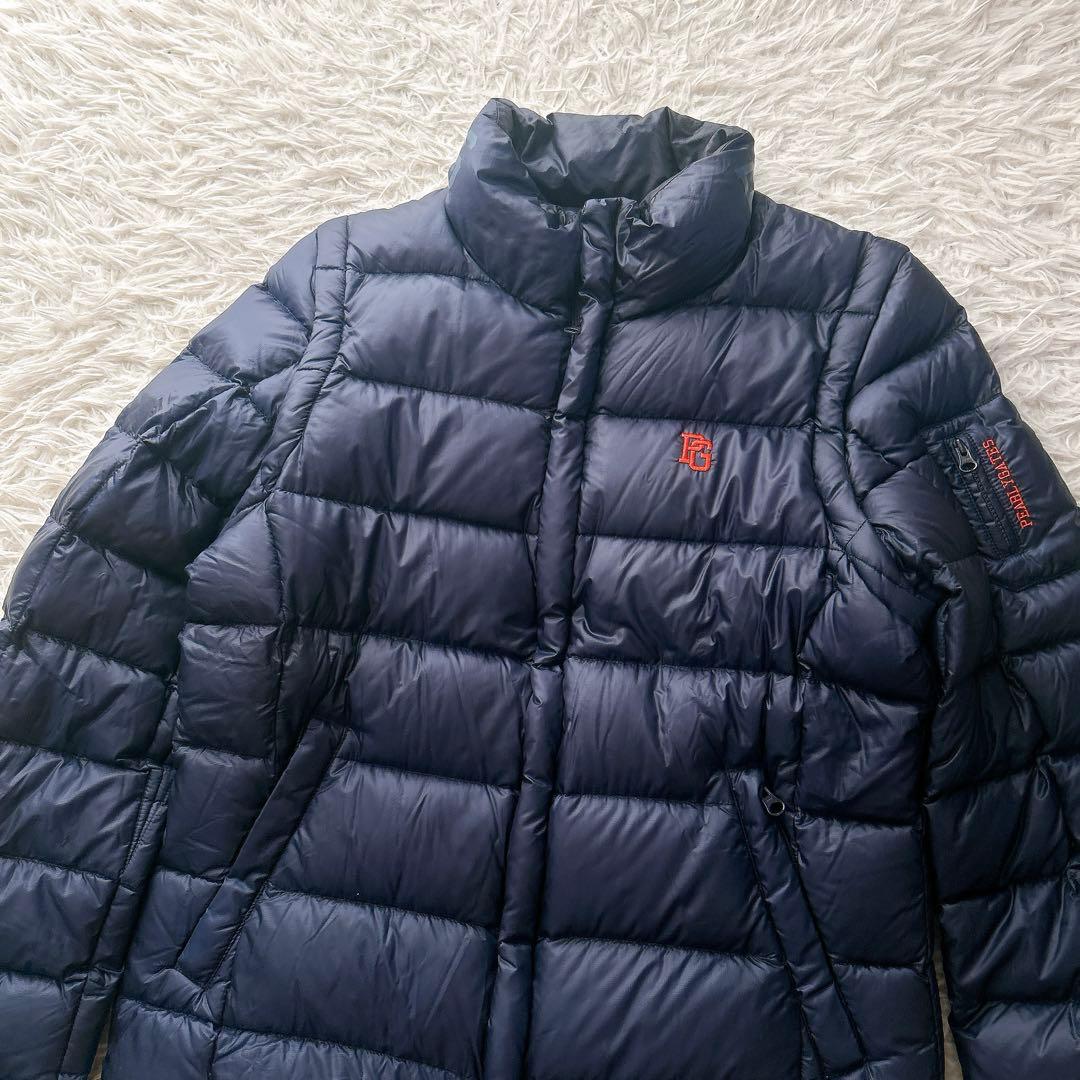 パーリーゲイツ　ダウン　ベスト　ジャケット　2way ロゴ　ネイビー　サイズ4