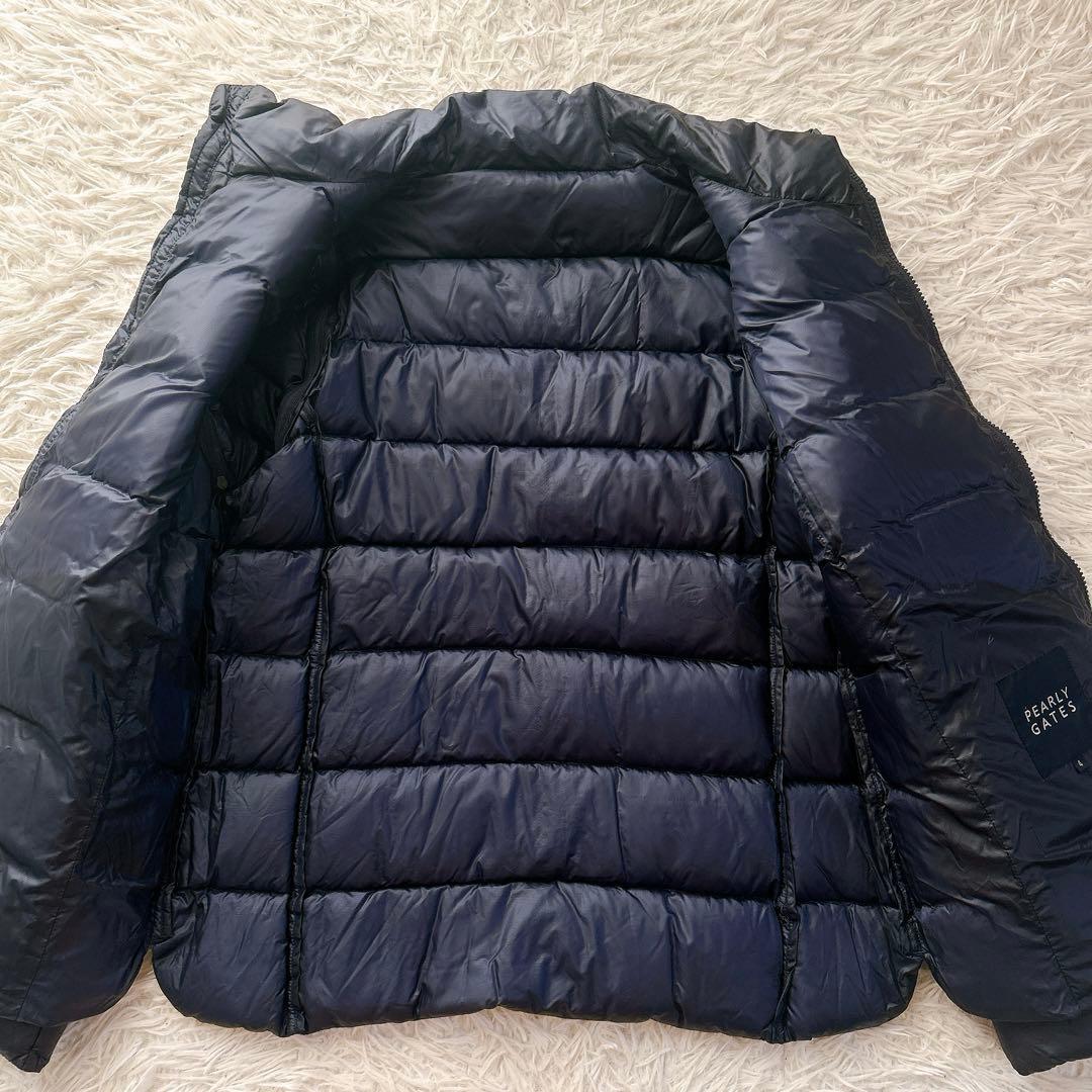 パーリーゲイツ　ダウン　ベスト　ジャケット　2way ロゴ　ネイビー　サイズ4