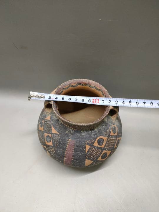 仰韶彩陶　アンダーソン土器　素焼き　加彩双耳土器.壺　骨董品　陶芸
