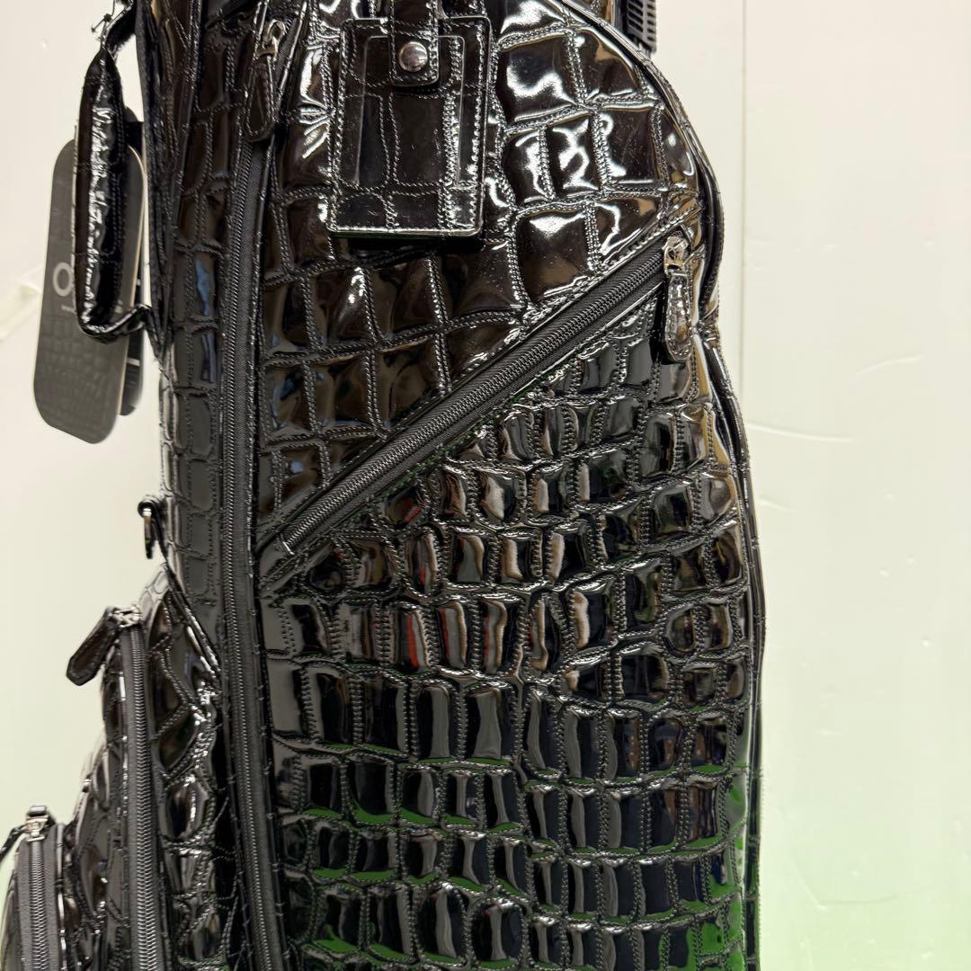 OUUL オウル アリゲーター キャディバッグ ゴルフバッグ ブラック