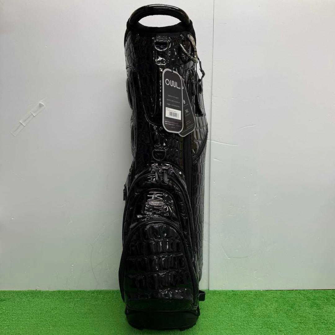 OUUL オウル アリゲーター キャディバッグ ゴルフバッグ ブラック