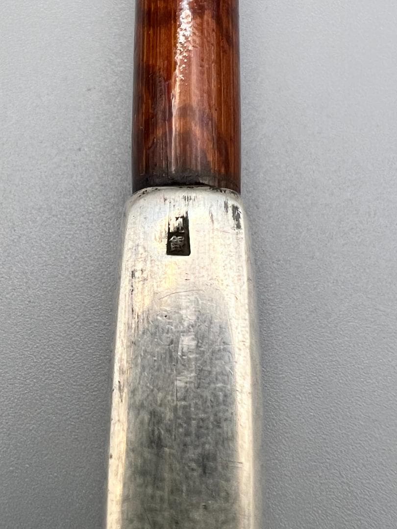 【海】純銀煙管　四角形　キセル　純刻印　銀細工　アンティーク　重量約38g