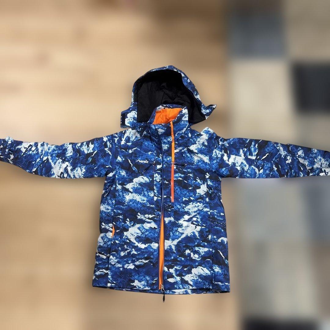 青と白の迷彩 スキーウェア