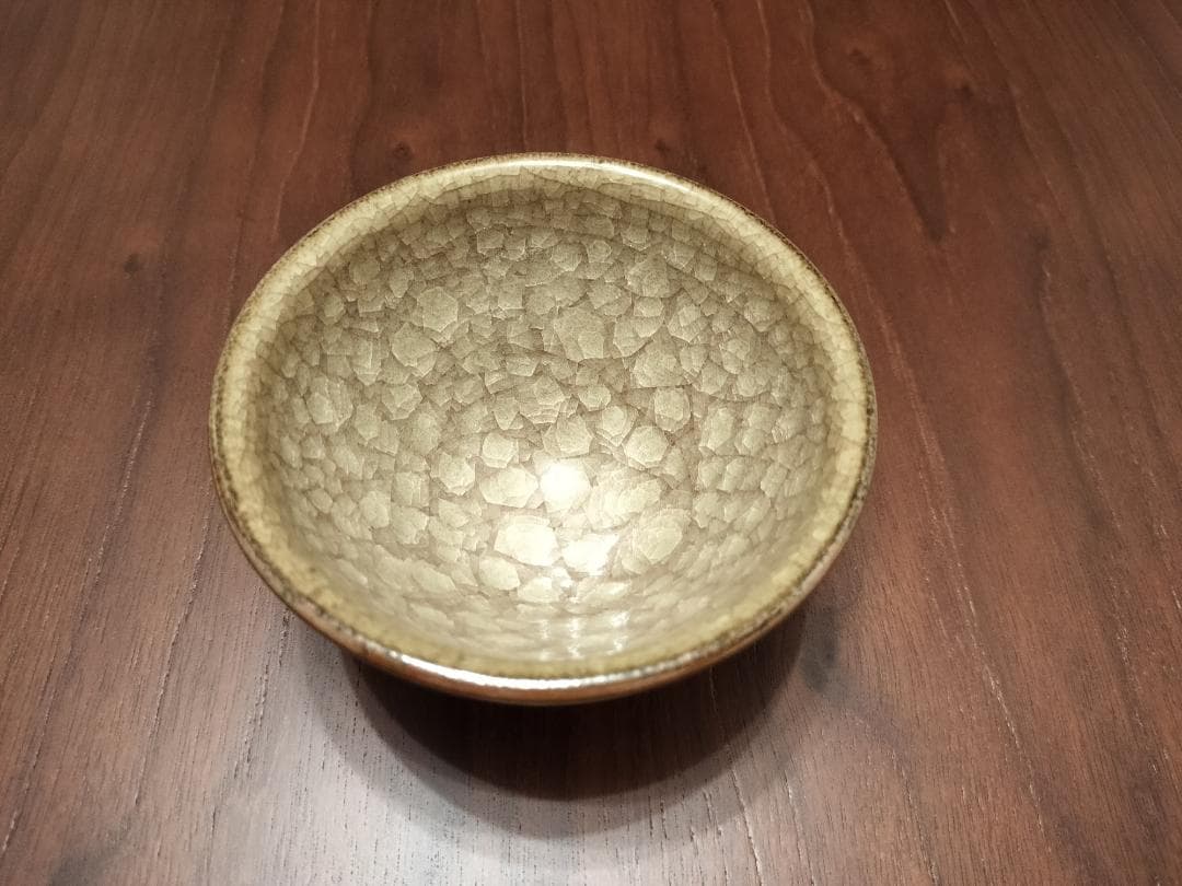 京焼 利宋窯 古川利男 浮き花 氷裂貫入 茶碗5客セット